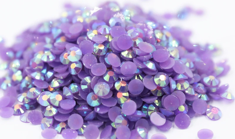 

Jelly Amethyst AB Color Flatback стразы Resin Non hotfix Rhinestones in Bulk Package Plastic Nail Art Decoration for Garment