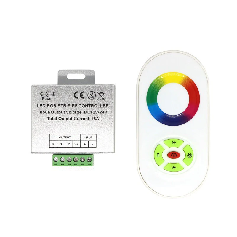 DC12- 24V Wireless RF SMD RGB Led Strip Light Touch Dimmer Remotely Controller Remote Control or LED Strip Lmap