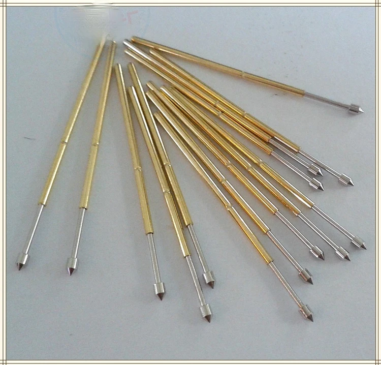 100Pcs 75MIL Spring Probe PL75-E2 Conical Pointed Elastic Needle 1MM Cap Probe 34MM Long Test Needle