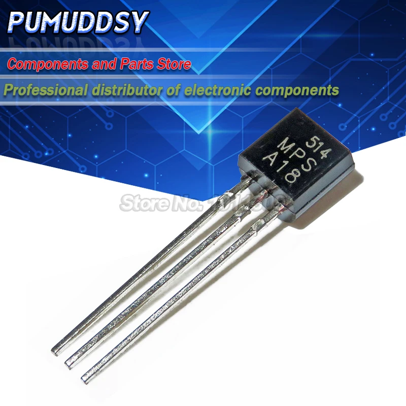 50 pces mpsa18 a18 a-92 transistores bipolares-bjt 200ma 45v npn
