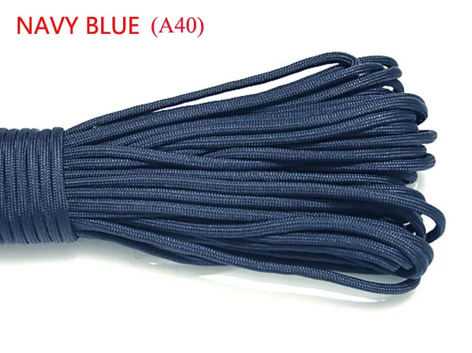 1 Stück 550 Paracord Fallschirmschnur Lanyard Mil Spec Typ III 7 Strang Kern 100 FT 27 Farben zum Klettern Camping Schnalle Armband