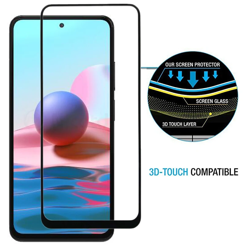 Full Cover Tempered Glass For Xiaomi Redmi Note 10 9 Pro Max Screen Protector For Redmi Note 10 9 4G 5G 10s 9s Protective Glass