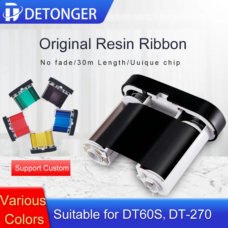 DETONGER One-piece Resin Ribbon with Anti-counterfeit Chip for Thermal Transfer Printer