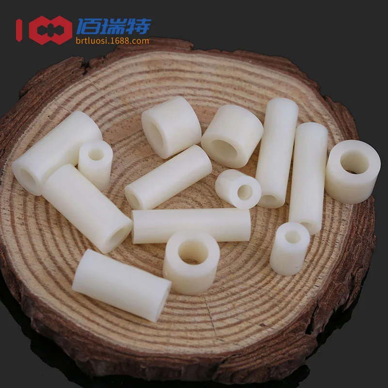 Insulation column plastic cushion column straight through column nylon sleeve ABS gasket round hole pillar spacer M3M4 100PCS