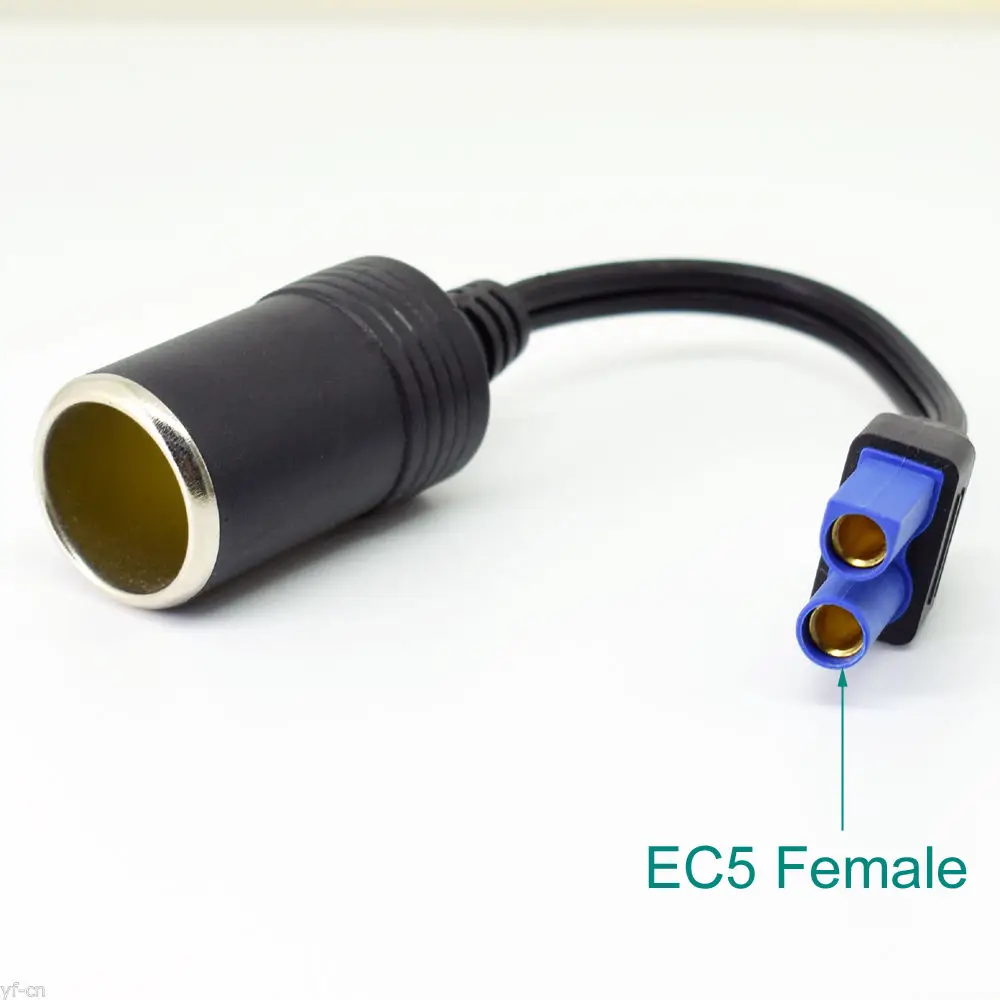 1pc 20cm 2 x 16AWG EC5 Female To Car Power Charger Female Connector Adapter Cable