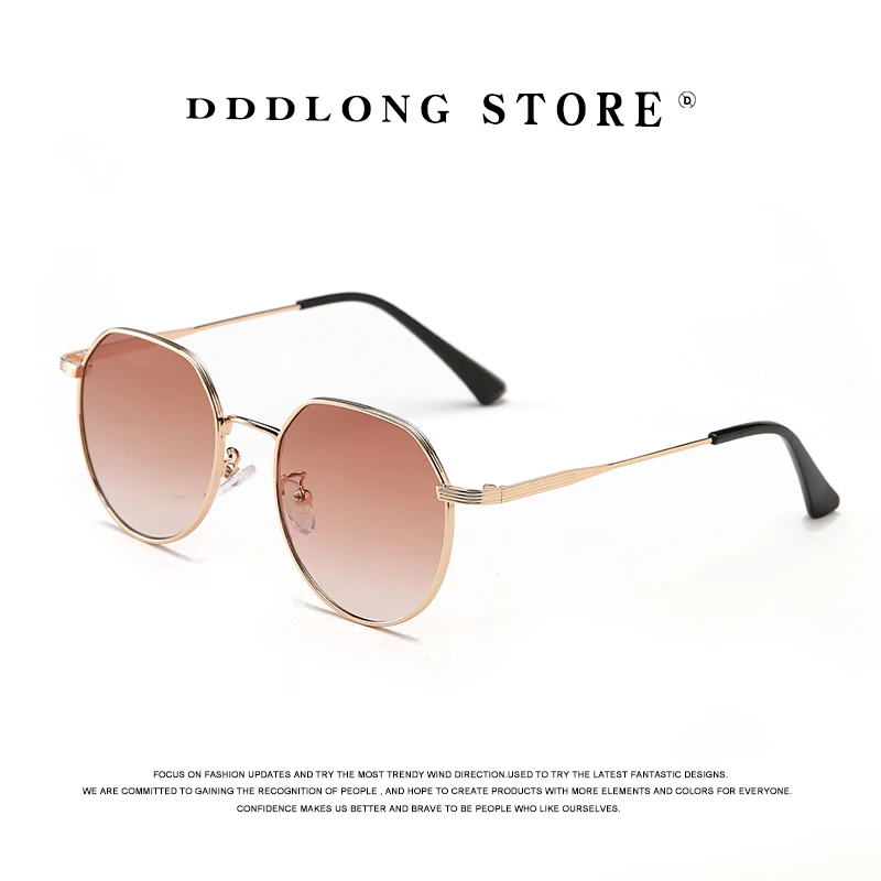 

DDDLONG Retro Fashion Square Metal Sunglasses Women Designer Men Sun Glasses Classic Vintage UV400 Outdoor Oculos De Sol D54