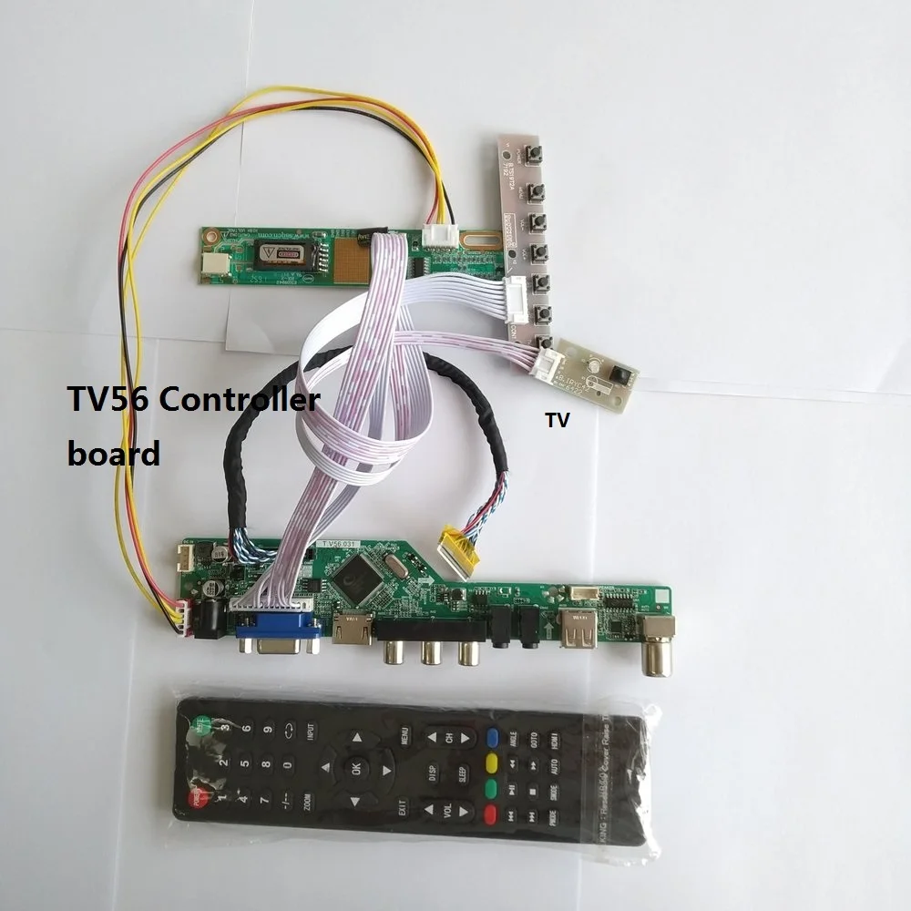 TV56  HDMI-compatible LED LCD AV VGA USB laptop controller driver board kit LP154WX4-TLB2 LP154WX4 1280X800 15.4