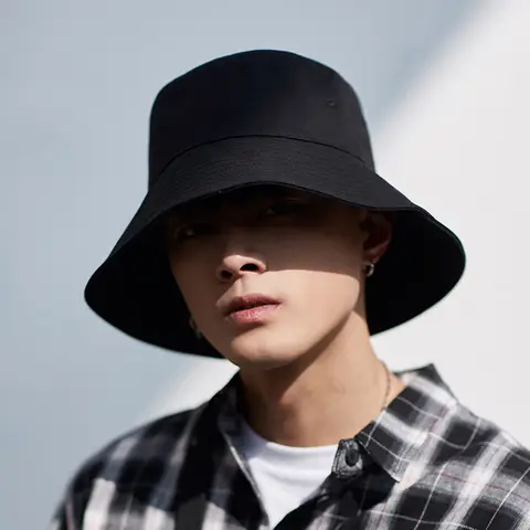 High Quality Soft Cotton Large Fishing Sun Cap Women Beach Bucket Hat Dad Wide Brim Boonie Cap Big Head Men Oversize Panama Hats