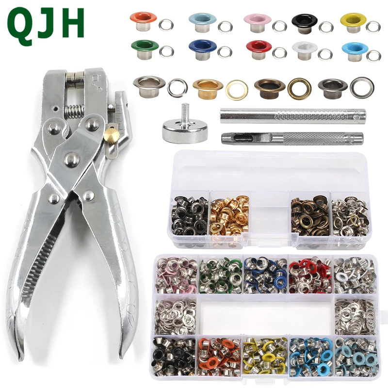 Zestaw narzędzi do montażu oczek 5 mm Szczypce Iever Kolor Metalowy otwór wentylacyjny Nit Przycisk Forma DIY Akcesoria do wykrawania za pomocą narzędzia do oczek