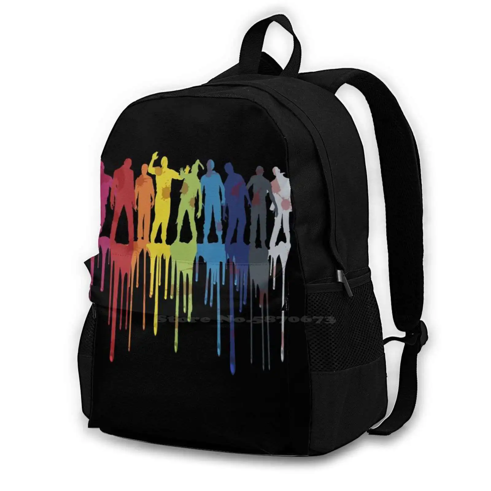 

Rainbow Zombie Shuffle : Version Two Hot Sale Schoolbag Backpack Fashion Bags Zombies Undead The Last Of Us Dead Island Z Dawn