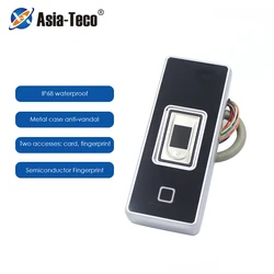 IP68 Waterproof Metal Fingerprint RFID 125KHz Standalone Access Controller 500 User Access Control Fingerprint Reader Wiegand 26