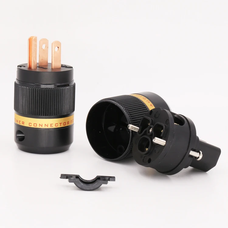 Штепсельная Вилка американского стандарта, медный разъем стандарта IEC Hi-Fi для шнура питания, красная, пара viборг VM501 + VF501