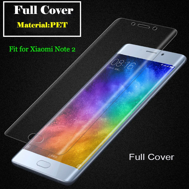 3d curved full cover screen protector film for xiaomi mi note 2 note2 soft pet protective film (not tempered glass ) guard