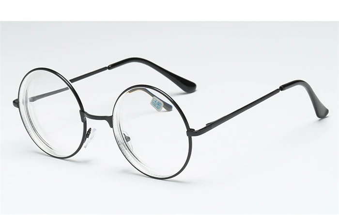 Runde Myopie-Brille für Damen und Herren, Retro-Metallbrille mit klaren Gläsern, kurzsichtige Brille, schwarz, silberfarben, goldfarbene Rahmen, -1,0, -1,5, -2,0 bis -4,0 – Detail 6