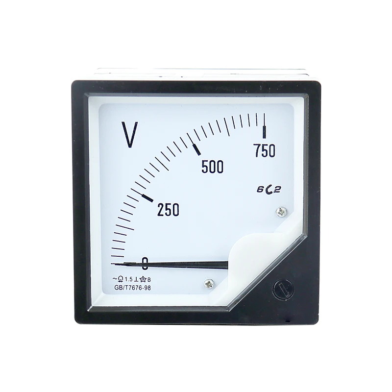 DC 6C2-V Analog Panel Voltmeter Pointer Type Volt Meter Voltmeter Ammete 80*80 Pointer Meter Voltmeter