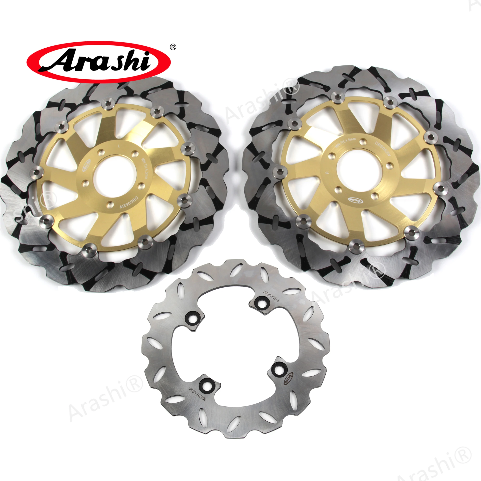 

Arashi 1 Set CNC Full Floating Front Rear Brake Disc Rotors For KAWASAKI ZX9R NINJA 900 2000-2001 Ninja ZX-9R ZX 9R 2000 2001