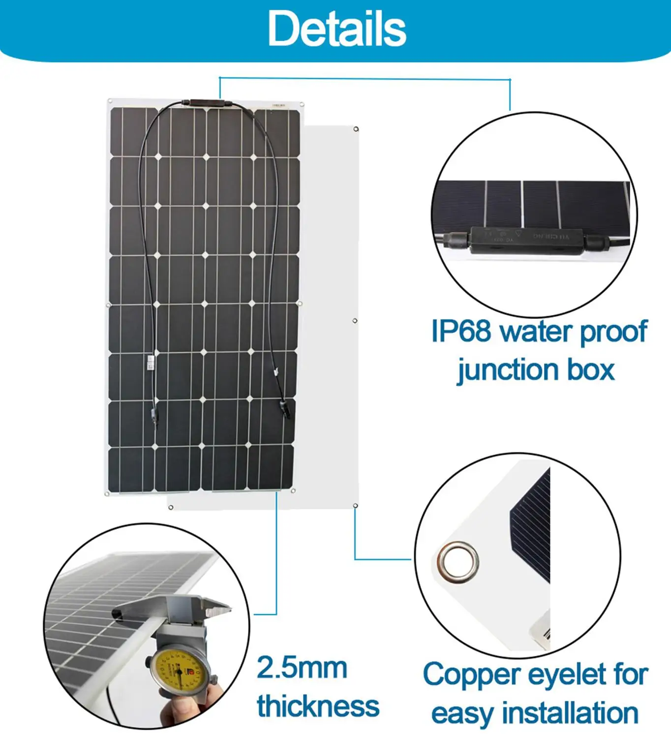 12v cheap flexible 100 watt 5pcs bendable panel solar 500w china manufacturer rv solar panel