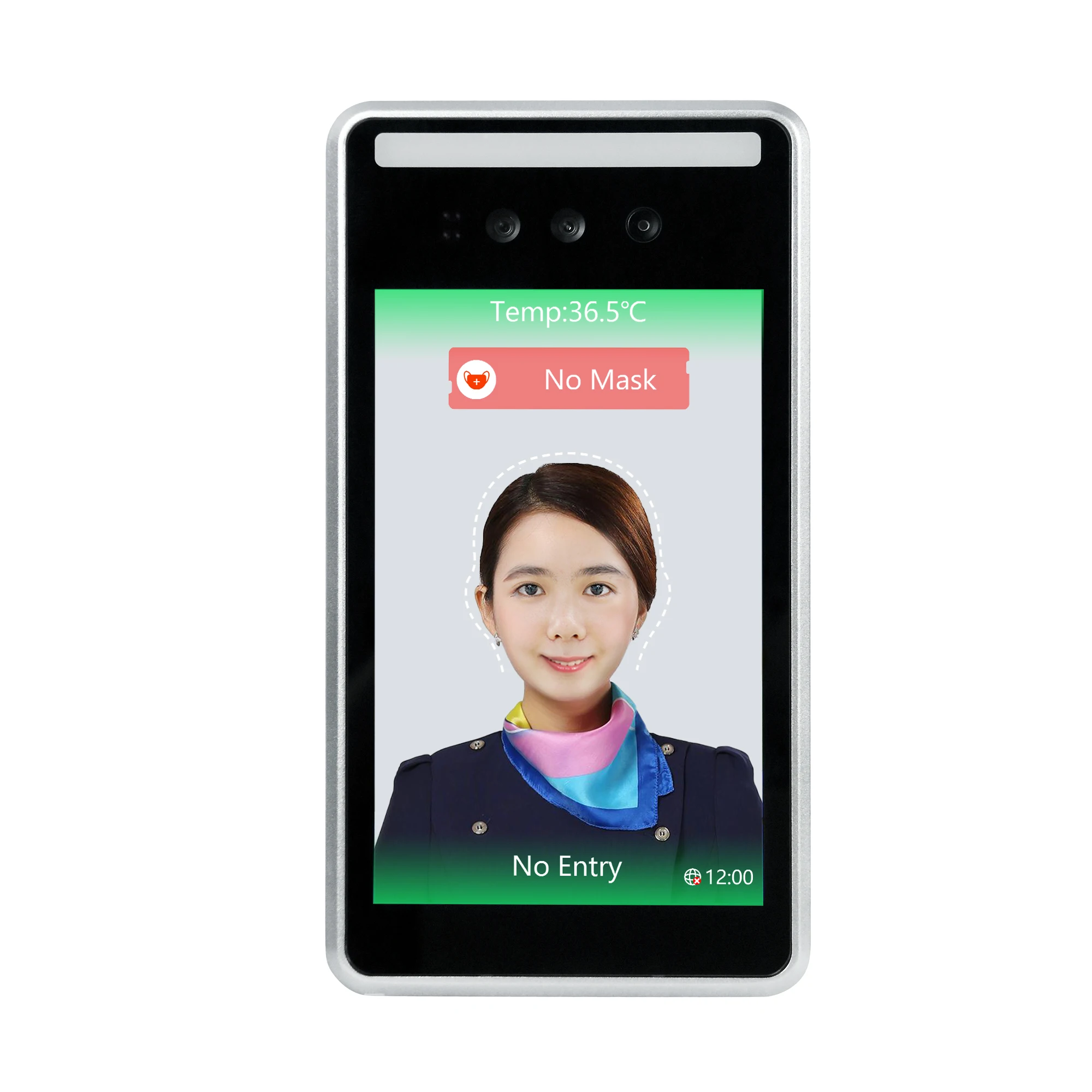 

Wall-Mounted Quick Identity Verification Attendance Record Function Human Body Temperature Measurement Camera