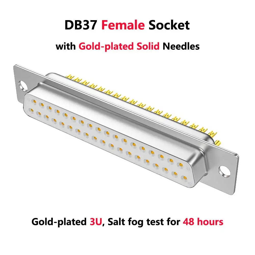 DB37 ذكر التوصيل أنثى المقبس 2 صفوف 37 دبوس المسلسل ميناء موصل D-SUB 37 محولات