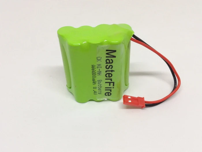 MasterFire Original 7x AAA 8.4V 800mAh RC Rechargeable Ni-MH Battery Cell Pack with JST Plug for Helicopters Robots Cars Toys