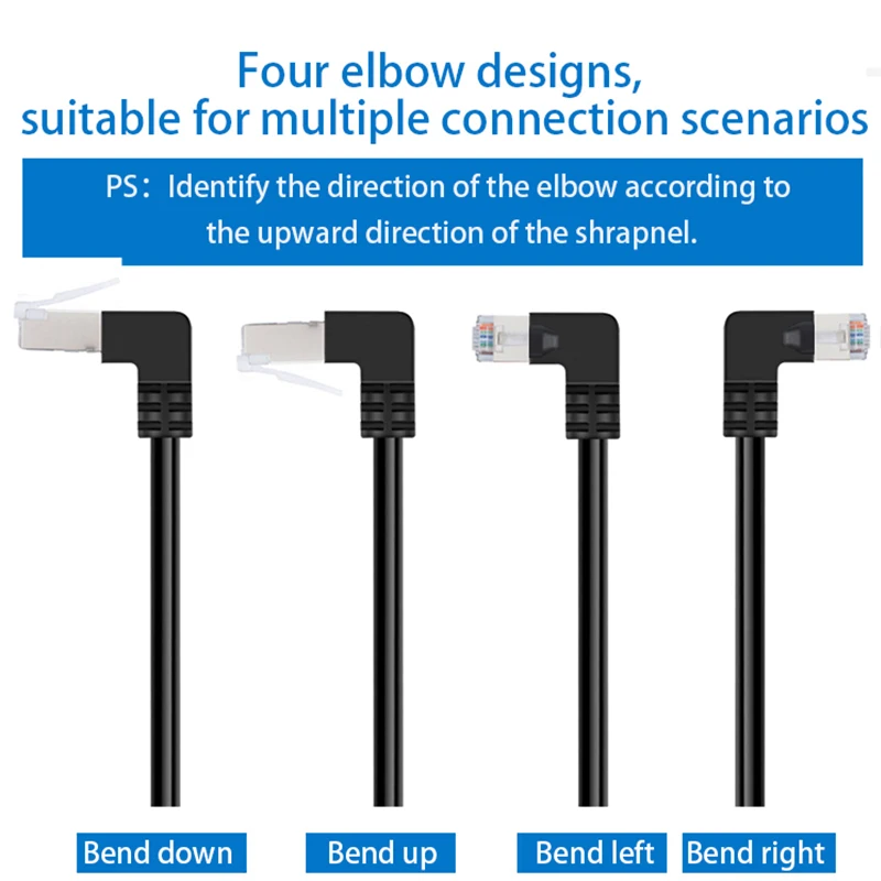 Cablecreation FTP Cat6 إيثرنت الحبل متعدد زاوية Cat6 ذكر إلى أنثى شبكة ملحق تمديد كابلات لأجهزة الكمبيوتر المحمول راوتر مطلية بالذهب 0.5 متر