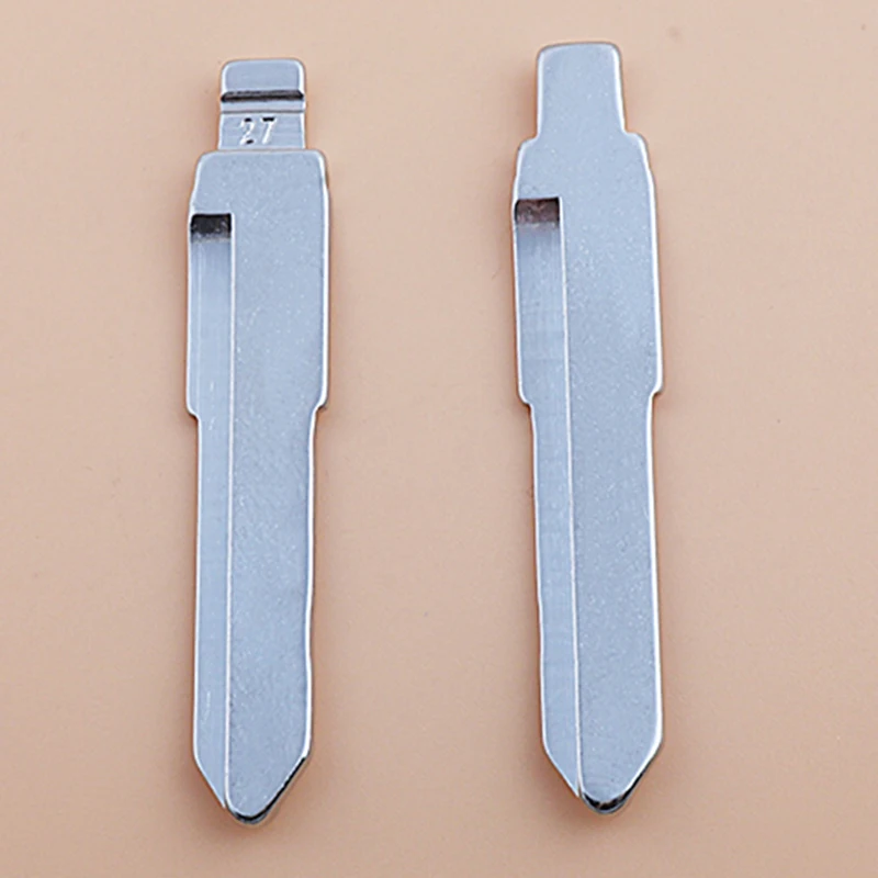 DAKATU 10pcs NO.27 Metal Blank Uncut Flip KD Remote Key Blade Type #27 for Mazda 3 5 6 Familia Hippocampus 323 Premarin