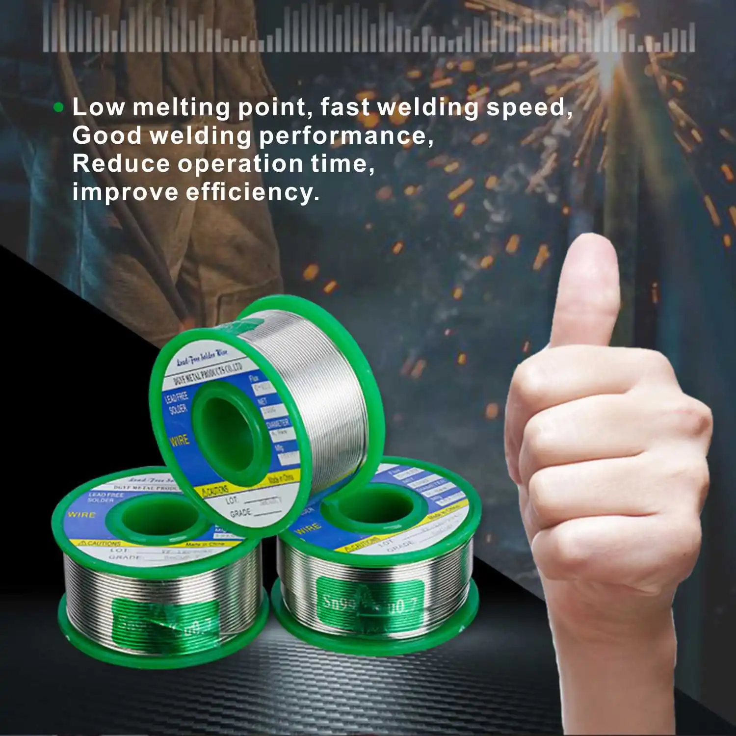 50/100G Lead Free Solder Tin Wire 0.8/1.0/1.2/1.5mm FLUX 2.0% Rosin Core Melt Welding Soldering Braid Mechanic Sn 99.3%