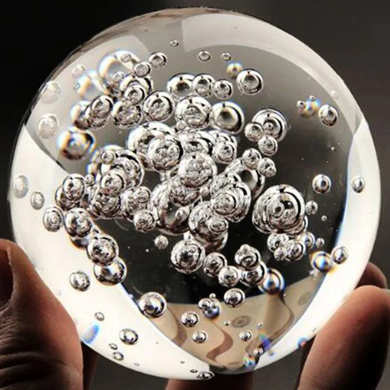 40/60/80MM Clear Bubble Crystal Ball Home Office Desk Decoration Feng Shui Sphere Paperweight Photography Prop Magic Ball