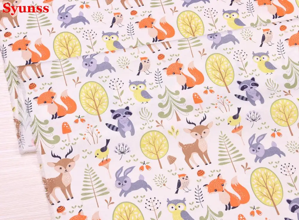 Cartoon Aniaml Fabric for Sewing, Cotton, DIY, Patchwork, Quilting, Fat Quarters Material, Tecido Cloth for Baby & Child Dress