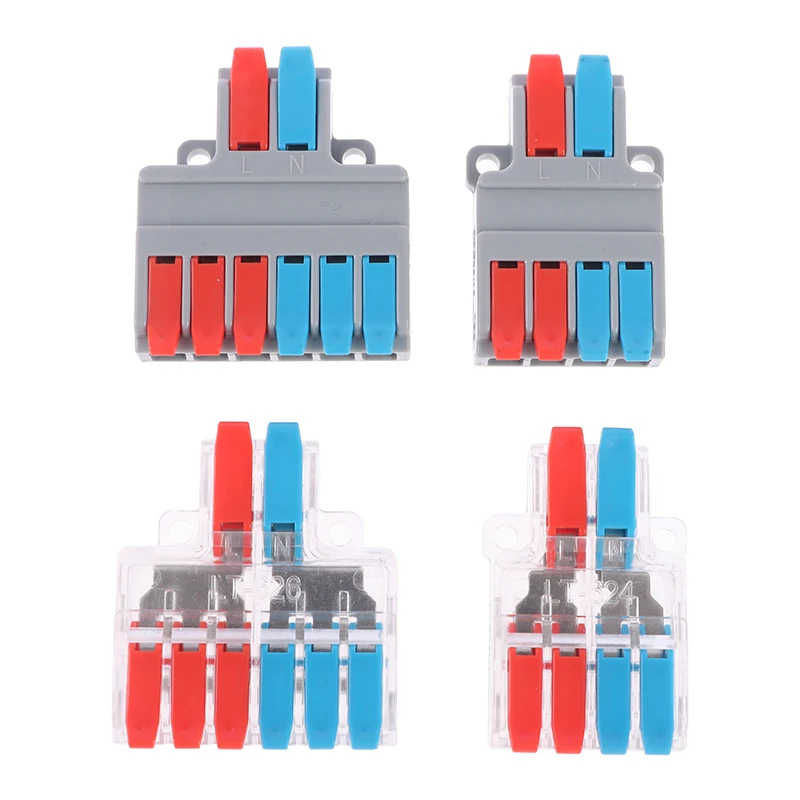 Divisor rápido 2 en 4/6, Conector de Cable Universal, bloque de terminales Conductor
