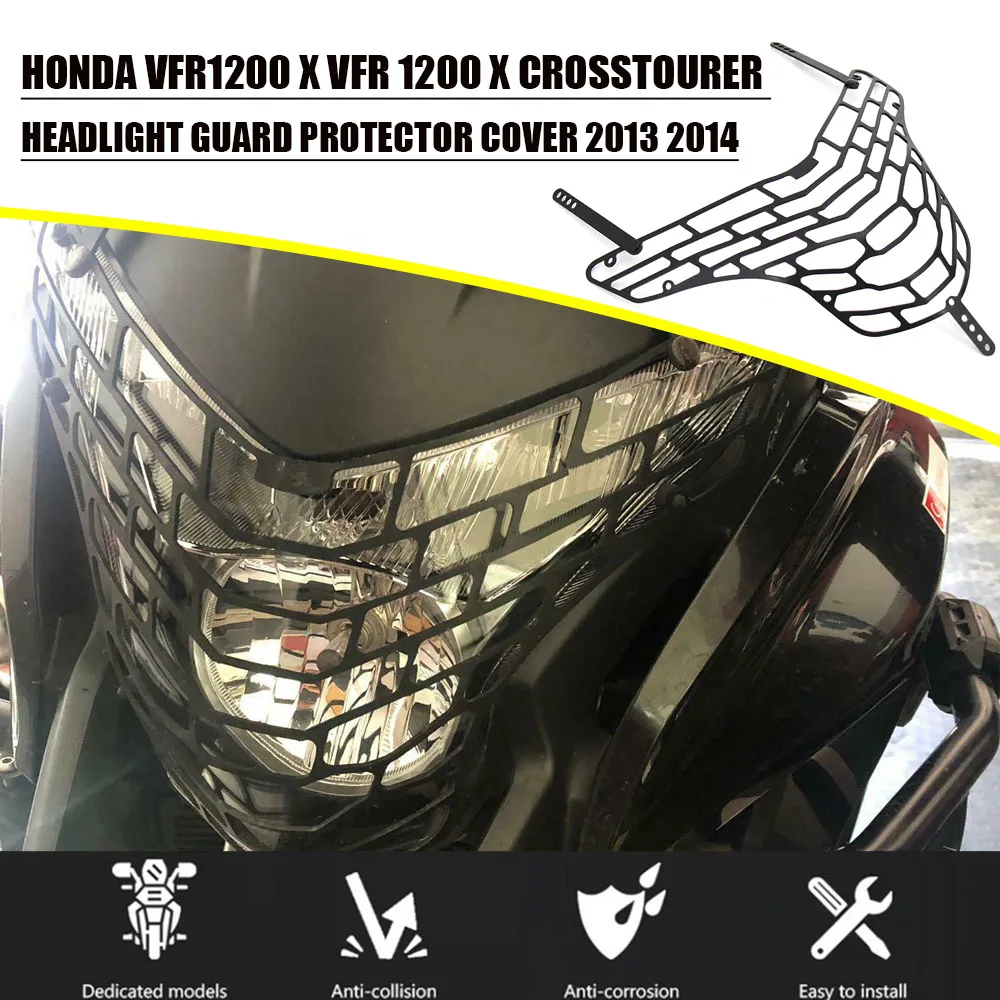 

NEW Motorcycle Parts For Honda VFR1200X VFR 1200 X Crosstourer 2012-2015 2014 2013 Headlight Guard Protector Cover