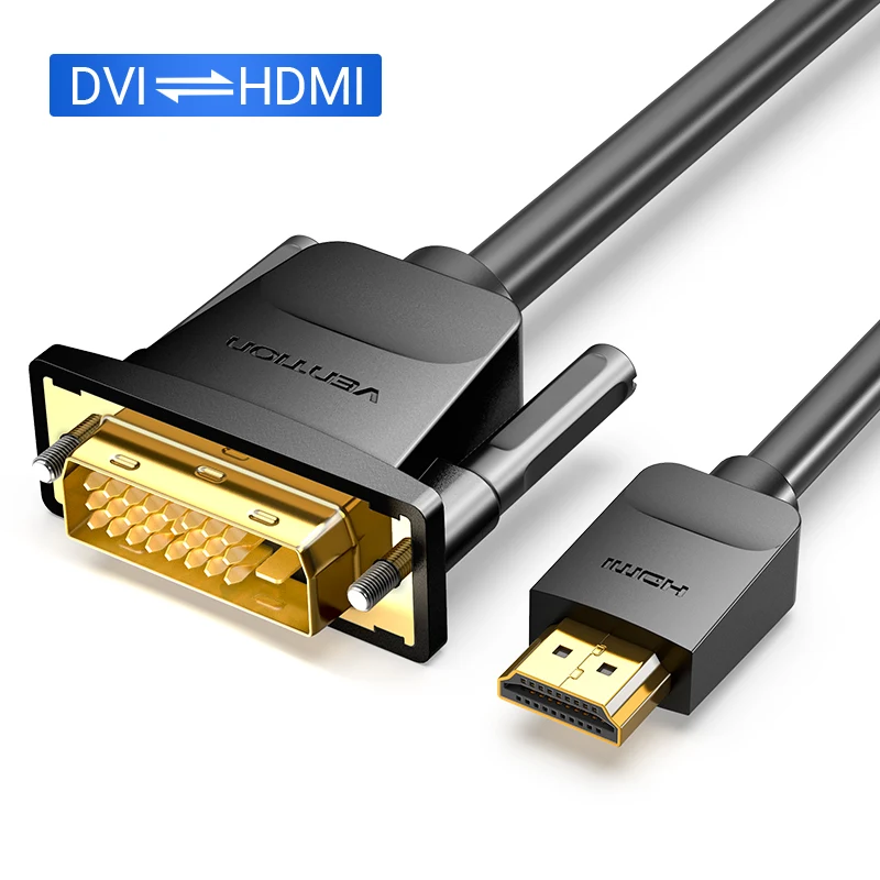 Ventie HDMI naar DVI-kabel Bidirectionele HDMI Male 24+1 DVI-D Male Adapter 1080P Converter voor Xbox HDTV DVD LCD DVI naar HDMI-kabel