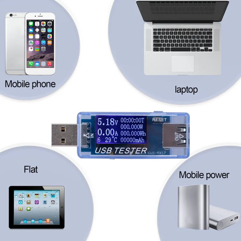 8 in1 QC2.0 3.0 4-30 فولت الطاقة الكهربائية USB قدرة جهاز قياس الجهد الكهربائي الحالي متر رصد الفولتميتر مقياس التيار الكهربائي
