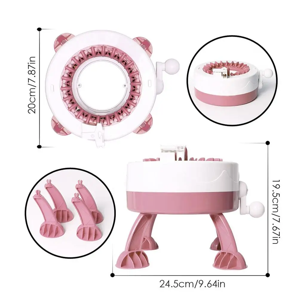22 Kim Len Tay Đan Máy Xi Lanh WoolHand-Dệt Kim Khăn Áo Len Nón Vớ Người Lớn Trẻ Em Lười Hiện Vật