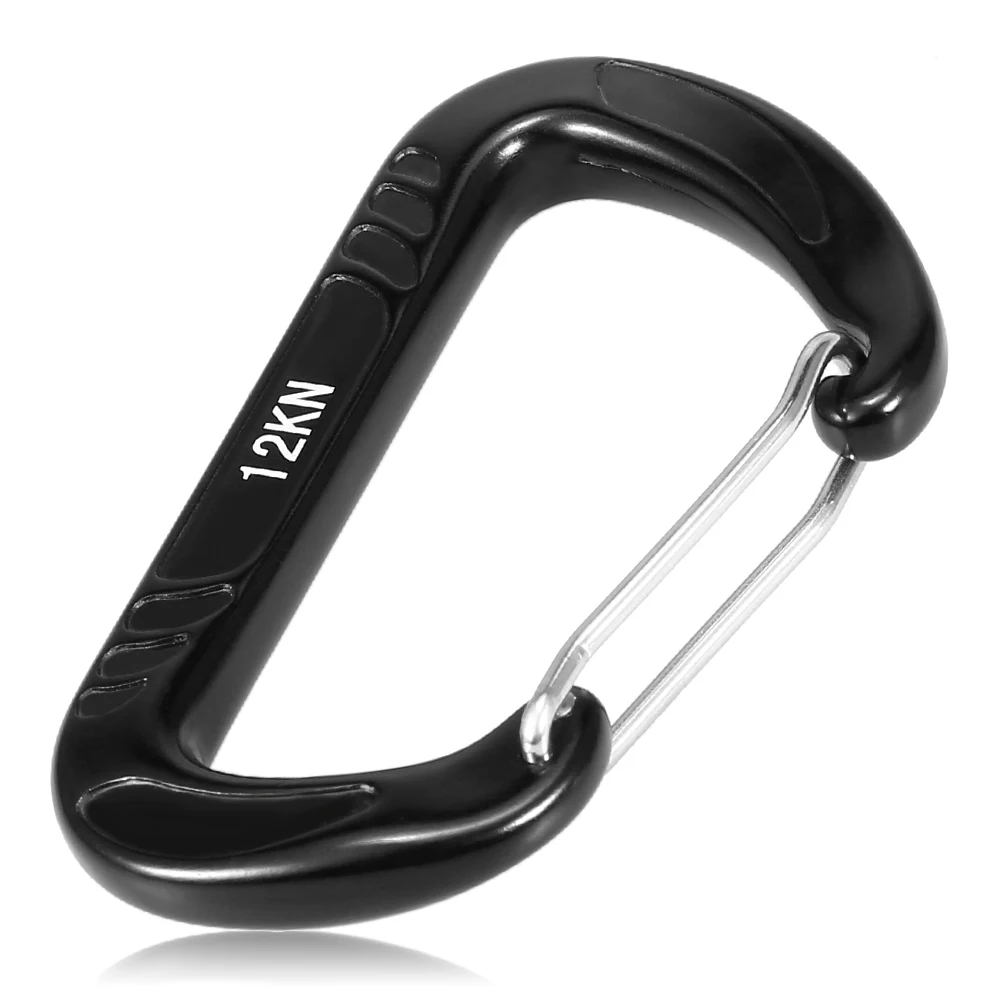 Lixada 4PCS 12KN Heavy Duty Carabiner Climbing Carabiner Steel Spring Clip Hammock   Climbing Equipment Mosqueton Carabiner