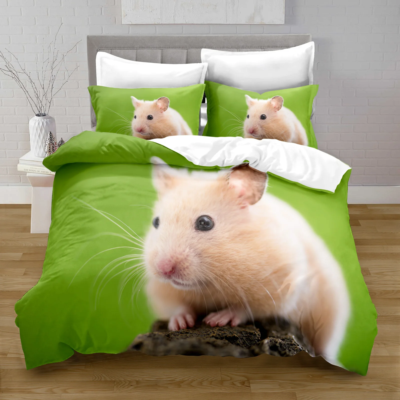 100% polyester Hamster duvet cover set  kawaii bedding set with pillowcase Boys and girls bedding set comforter bedding sets