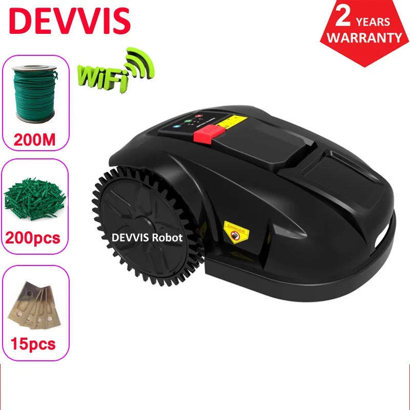 

Cheapest Robot Lawn Mower E1800S with 2.2ah lithium Battery Newest Gyroscope Function,Water-prooofed Charger