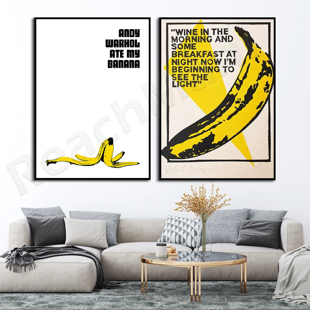 Andy Warhol poster, Andy Warhol banana, canvas art wall decoration unique gift poster