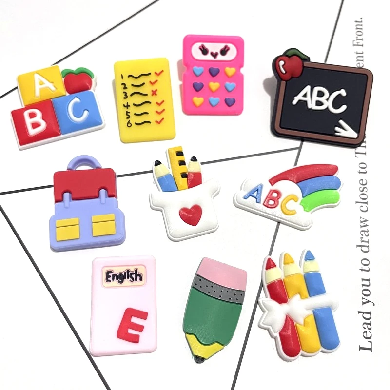 10Pcs NEW Large Simulation Stationery Soft Rubber Flatback Cabochon Scrapbook Kawaii DIY Embellishments Accessories