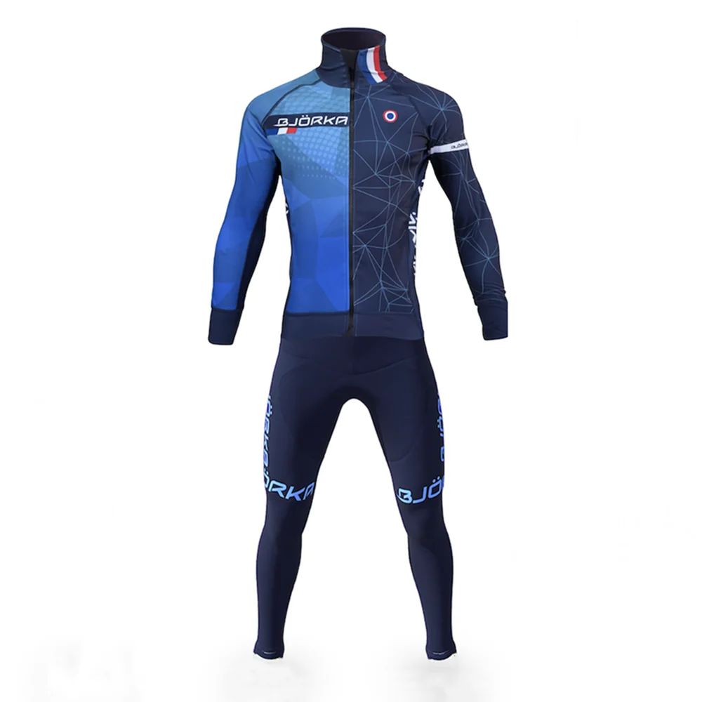 BJORKA cycling jersey suit winter long sleeves bib pants fleece warm sets ropa ciclsimo pro team mtb bicycle road bike clothing