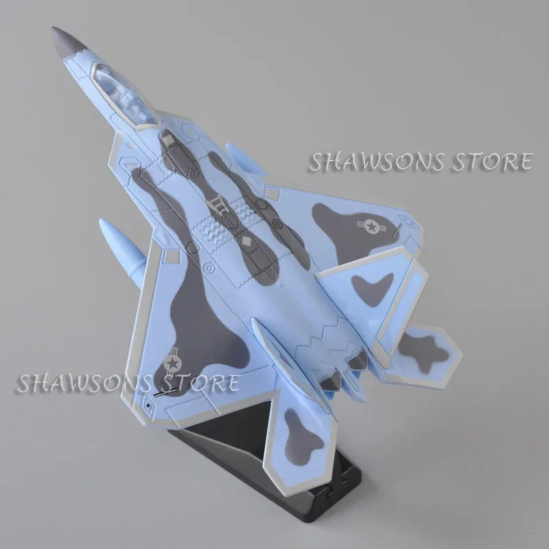 1:87 Scale Diecast Model Plane Toys US F-22 Raptor Jet Fighter Aircraft Miniature Replica Pull Back With Sound & Light