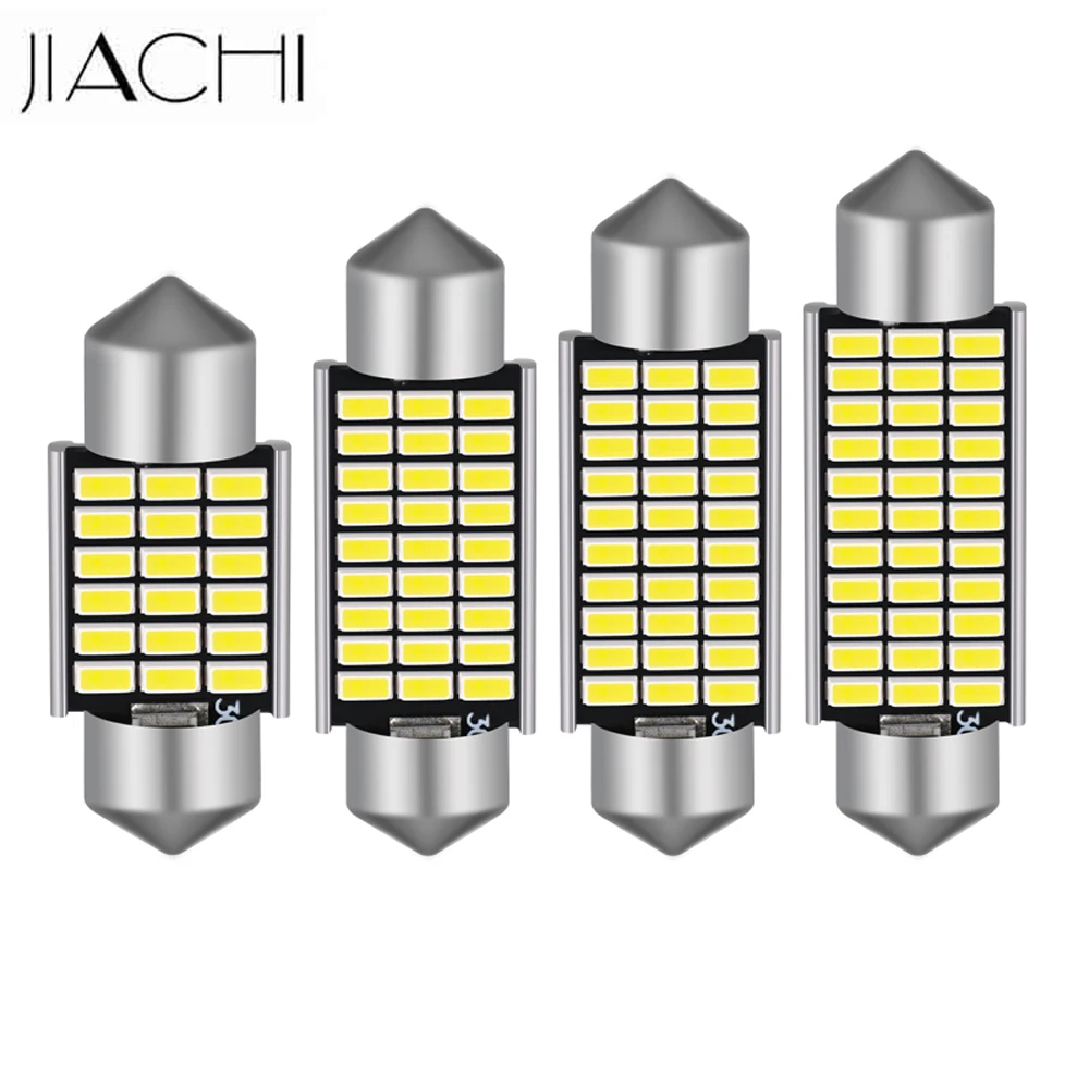 

JIACHI Wholesale 50PCS C5W C10W Canbus Led Bulbs Festoon Light 31MM 36MM 39MM 42MM Car Auto Interior Doom Reading Lamp White 12V