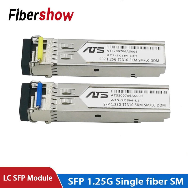 1Gb LC SFP Module single fiber Optical Transceiver Gigabit Fiber sfp switch module 5-80km Compatible with Mikrotik  switch