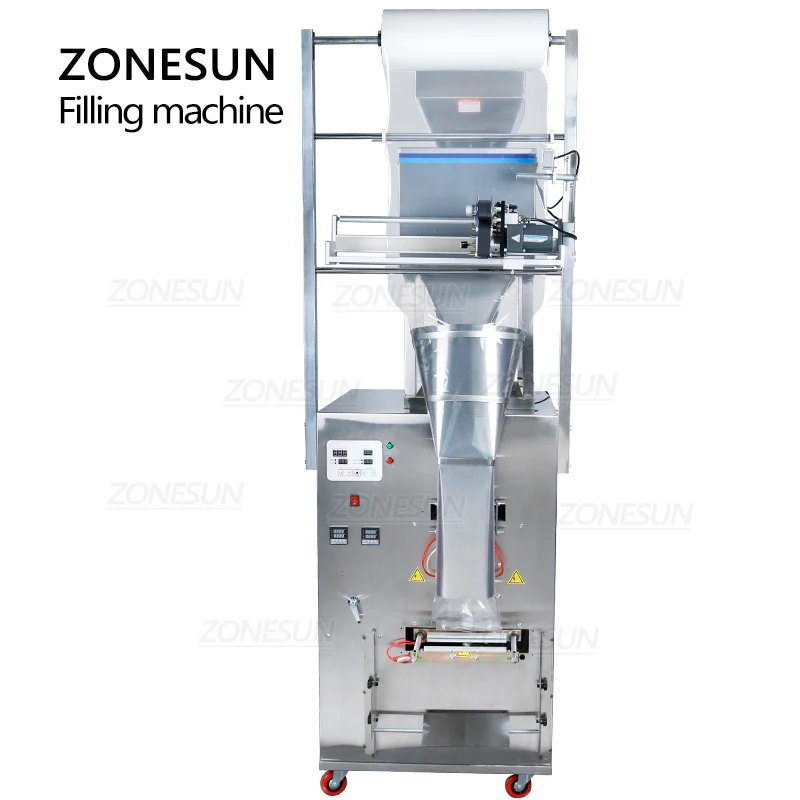 ZONESUN 999g 자동 분말 쌀 식품 재료 봉투 성형 충전 및 밀봉 기계 포장 기계