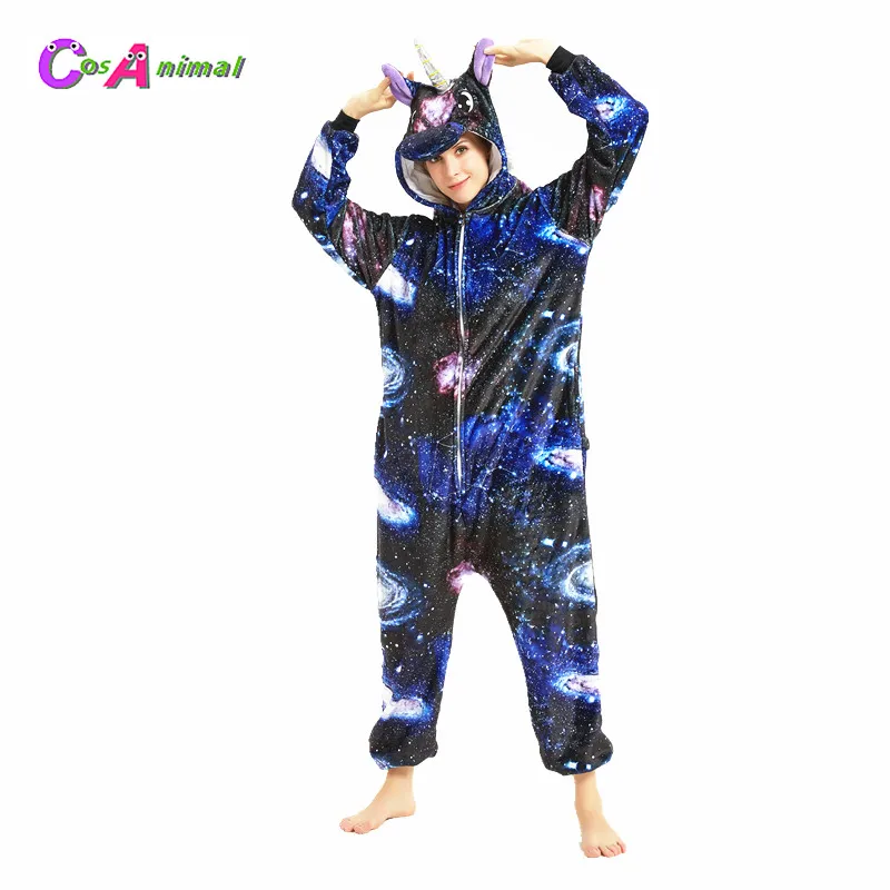 

Starry Sky Unicorn Adult's Animal Kigurumi Women's Men's Cosplay Costume Onesies Pajamas For Halloween Carnival New Year Party