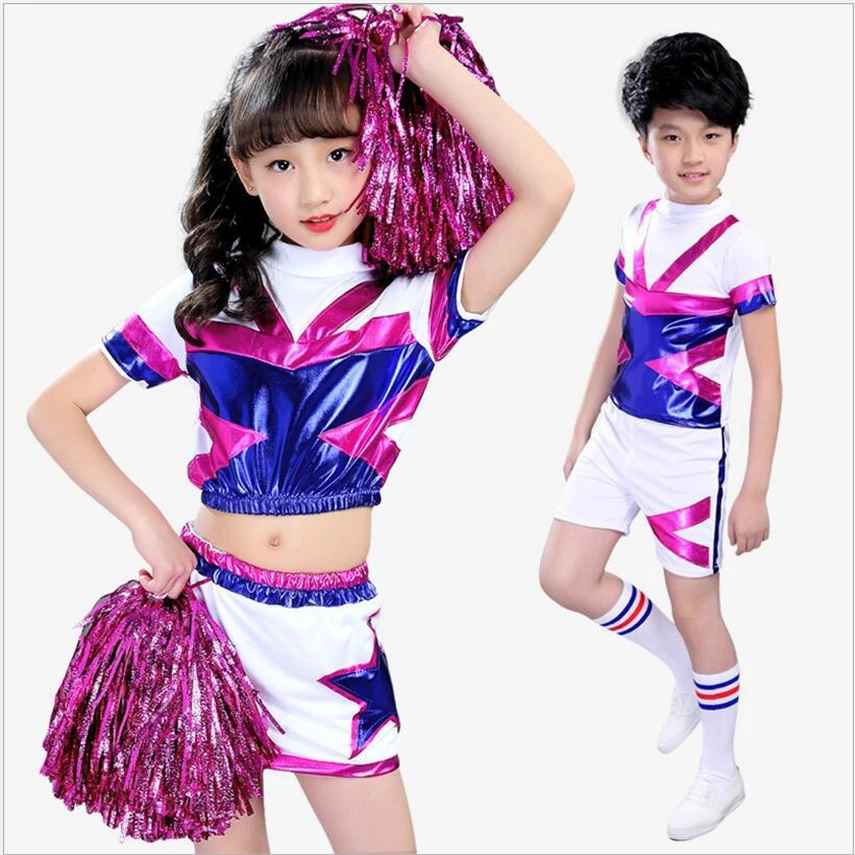 New Children's Football Baby Clothing Cheerleading Apparel Group Dance Costumes Cheerleading Stage Performance Clothing