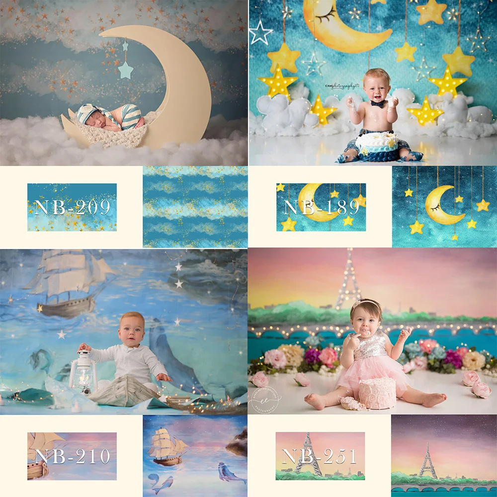 

Photography Backdrop Starry Sky Twinkle Twinkle Newborn Baby Birthday Background for Photo Studio Little Star Photocall Props