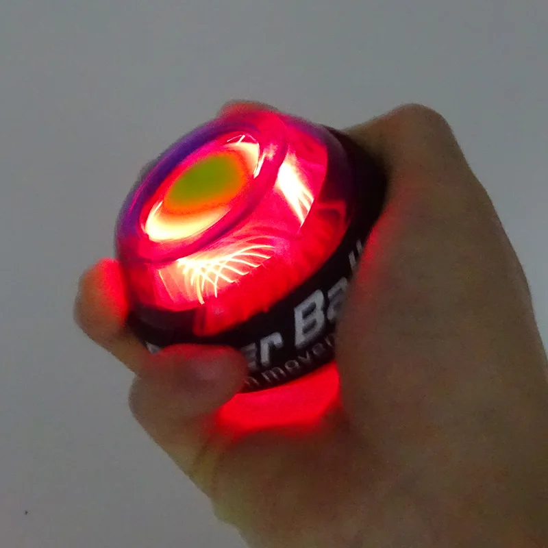 Glowing Wrist Power Gyroscopic Ball LED Wrist Trainer Ball for Stronger Arm Fingers Wrist Bones and Muscle Strengthener Exercise