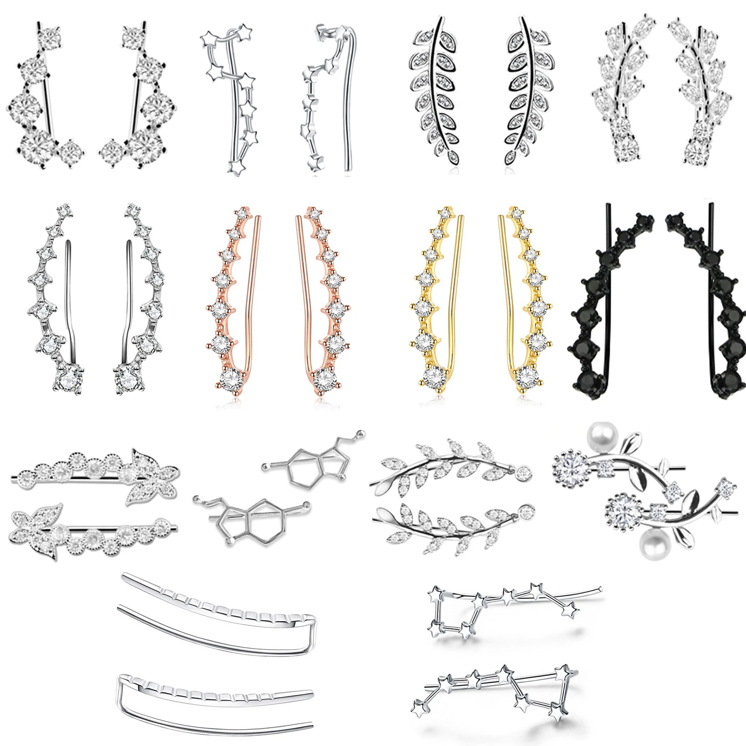 2Pcs White Crystal … - image