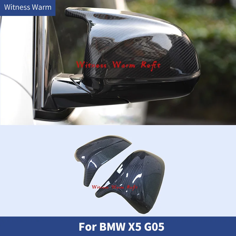 Car Side Mirror Caps Cover for Bmw X5 G05 2018 2019 2020 Carbon Fiber Rear View Mirror Cover